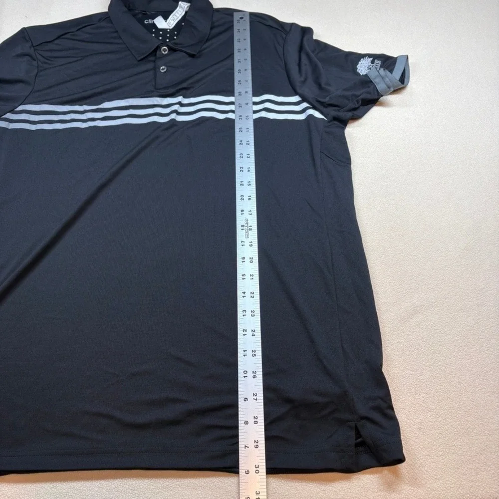 Adidas Climachill Belfair Golf Club Polo Shirt Mens XL Black Casual Activewear